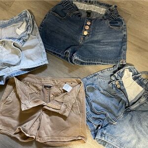 Denim and Tan Shorts Collection